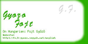 gyozo fojt business card