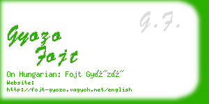 gyozo fojt business card